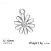 1pc Enamel Flower Charms for Jewelry Making Stainless Steel Gold Pendant for Earring Necklace Bracelet Accessories
