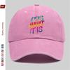 Pc ITISWHATITIS Colorful Gradient Letter Print Baseball Cap Unisex Design Vintage Washable Sun Hat Lightweight DriverS C