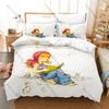 S-Sarah Kay Duvet Cover + 2 Pillowcases Retro Flower Book Pastoral Graphic 3Pcs Zipper Quilt Cover Classic Vintage Illustration