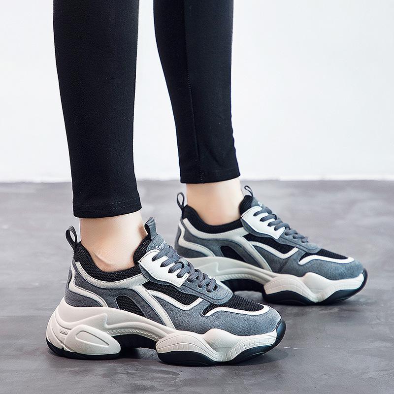 Neue Freizeitsportschuhe mit dicker Sohle für Damen, Dad Shoes