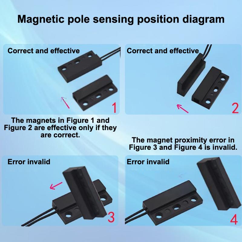 Reed Switch Sensor 1Pcs Magnetic Door Window Contact PS3150 Normally Open Closed for Wireless Alarm System Upgrade