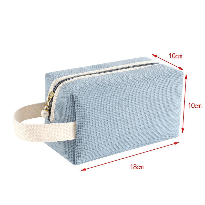 Kompakte Cord-Make-up-Tasche: Vielseitige Kosmetik- und Geldbörse mit großem Fassungsvermögen für Frauen