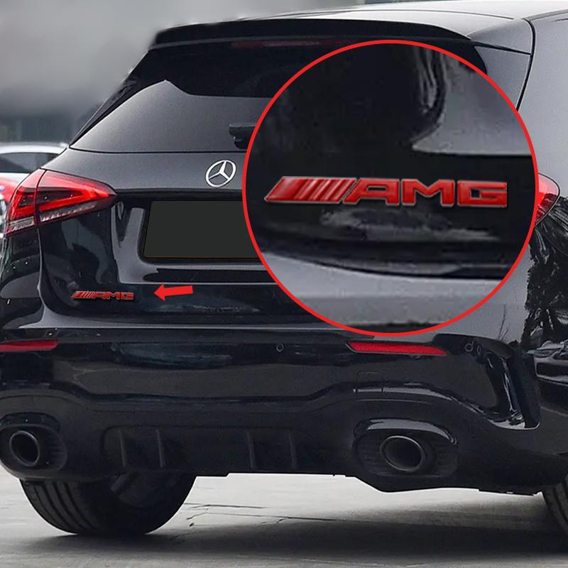 3D Metal AMG Logo Car Rear Letter Emblem Trunk Stickers For Mercedes Benz C E S GLE CLC Class W204 W203 W205 W124 W221 W213 W212