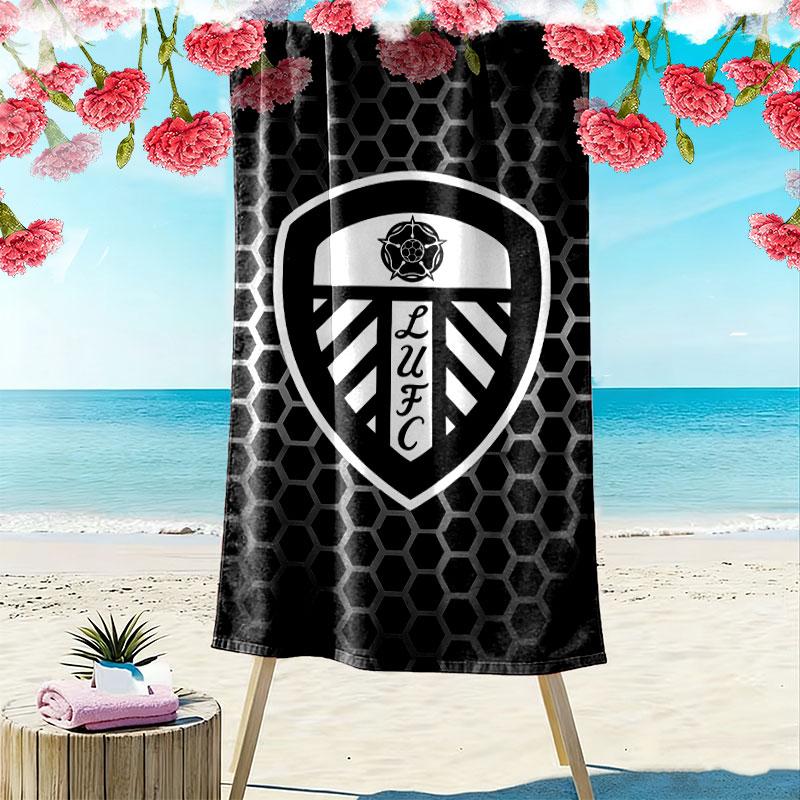 Leeds United A.F.C. logo Plážová osuška, Velká měkká rychleschnoucí osuška pro pláž, kempování, plavání