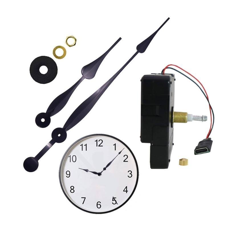 Clock Component Set with Extended Power Cable USB Plug Clock Movement Mechanism Kits Clock Hands Clocks Repair Tool