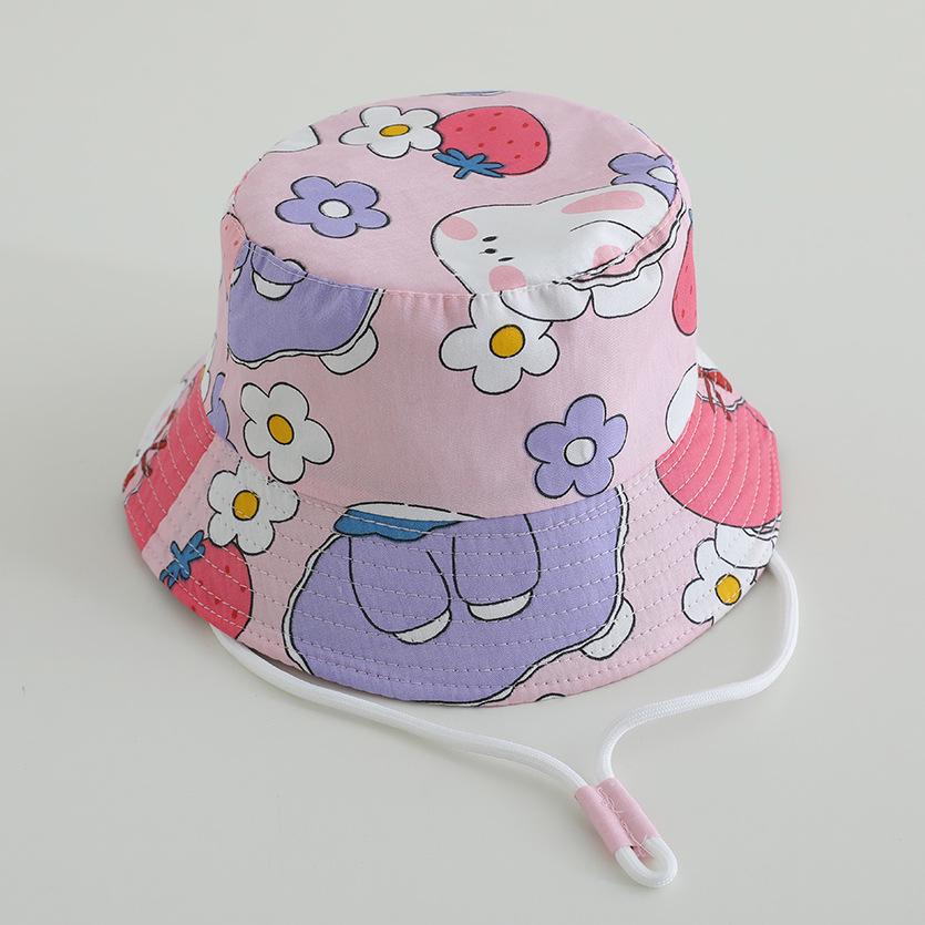 2025 Children's Cartoon Bucket Hat: Cute Car & Dinosaur Print, Summer Cotton Beach Fisherman Hat