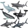 Children's Educational Marine Life Simulation Set: Megalodon, Hammerhead, Orca, and Whale Shark Toys