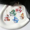 12Pcs Christmas Diamond Painting Keychain DIY Rhinestone Painting Keychain Pendant for Beginners Adults Art Craft Supplies