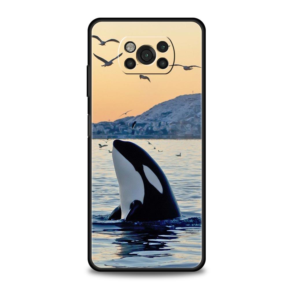 

Orca ocean lovely killer whale Phone Case For For Xiaomi Poco X6 X5 Pro X4 X3 NFC F5 Pro F4 F3 GT M5 M4 Pro 5G M3 C51 C50 Cover Poco X5 Pro