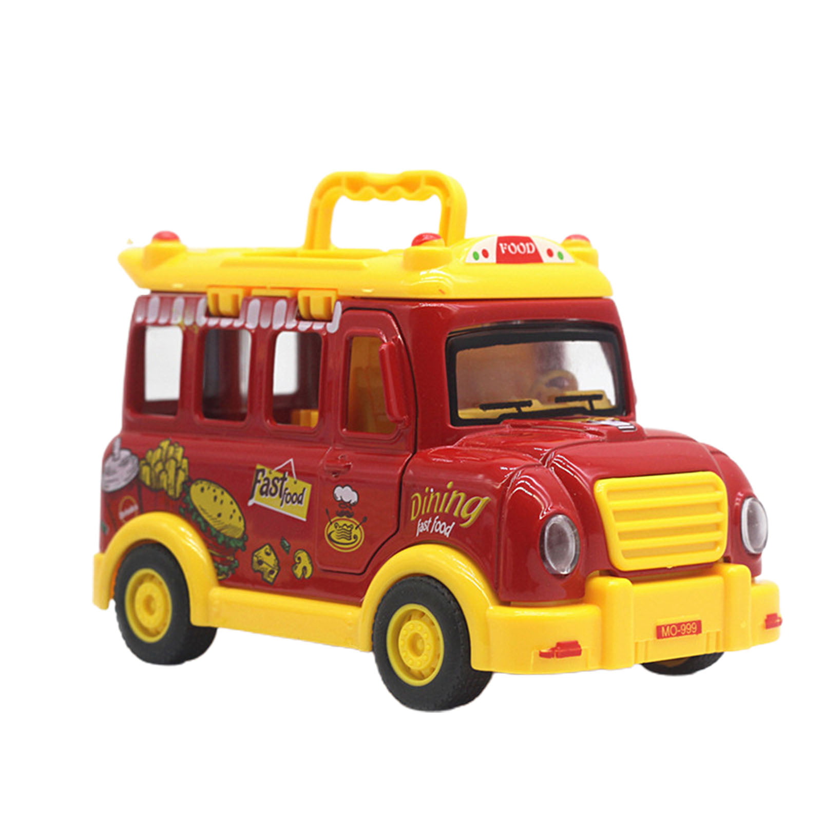 

1/32 модель автомобиля-ресторана из сплава со светом и музыкой, игрушечный автомобиль с откатным механизмом, детский игрушечный автомобиль с откатным механизмом, украшение для детей ясельного возраста 1/32-Size:13*8*7cm красный