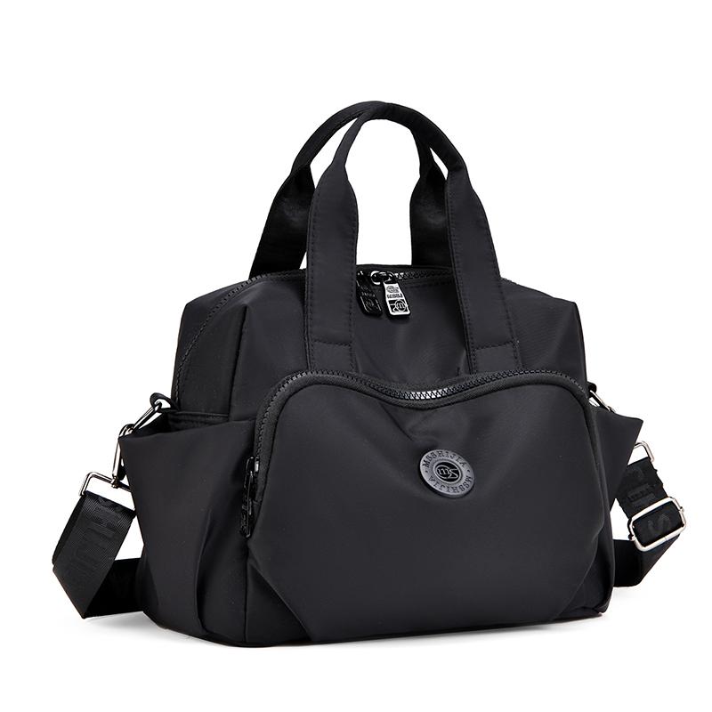 

Solid Color Minimalist Tote Bag with Multiple Compartments and Adjustable Shoulder Strap for Daily Use