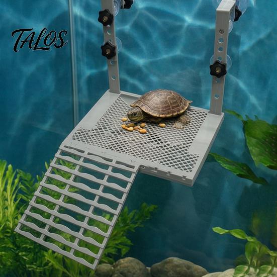 Grande Piattaforma per Tartarughe Stabile, Doccetta per Arrampicata a Forma Solida, Piattaforma per Esposizione al Sole da Appendere con Ventose, Accessorio Antiscivolo per Acquario, Rampa per Esposizione al Sole per Rettili, Acquari