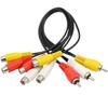 3 RCA Male to 6 RCA Female AV Splitter Cable Audio‑Video Transfer Wire for TV DVD Set‑Top Box Home Media Playback Equipment