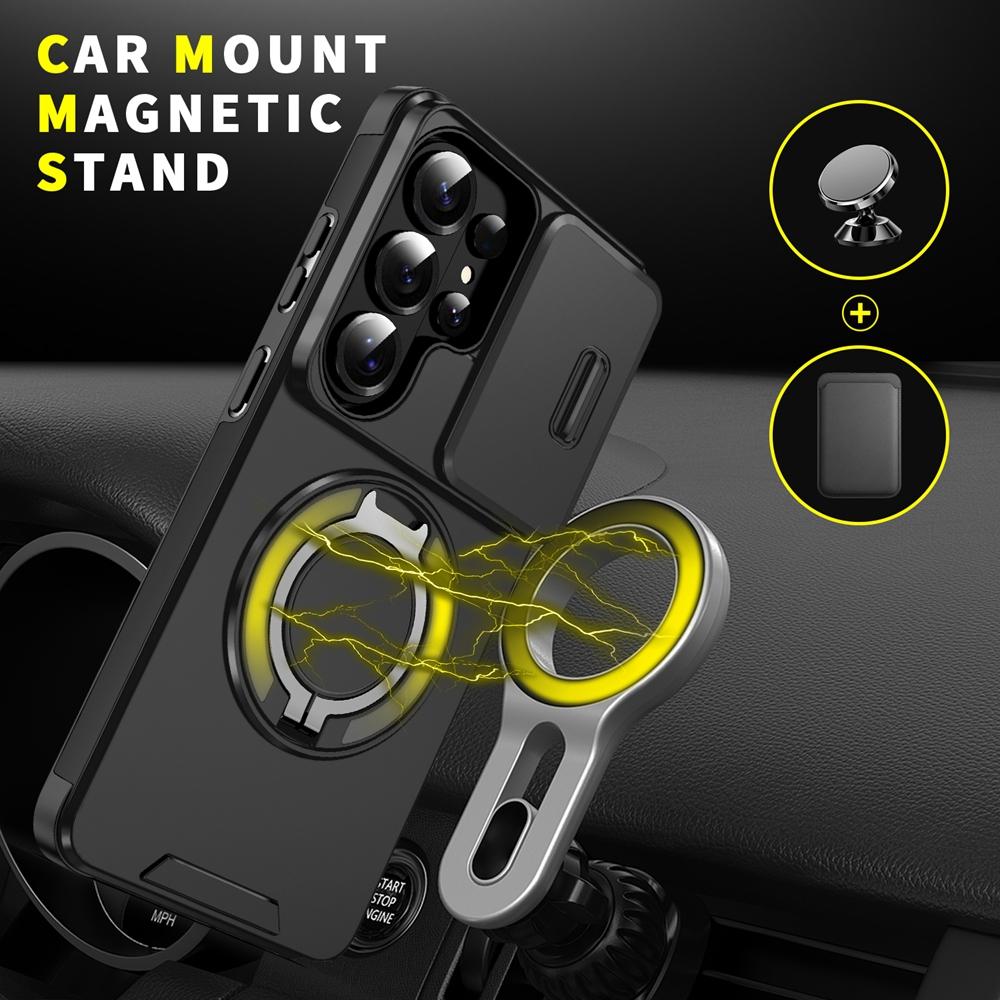 Pour Samsung Galaxy S26 Ultra 5G Coque Antichoc Armure Anneau Magnétique Housse Pour Galaxy S26Ultra Pour Charge Sans Fil Magsafe Funda