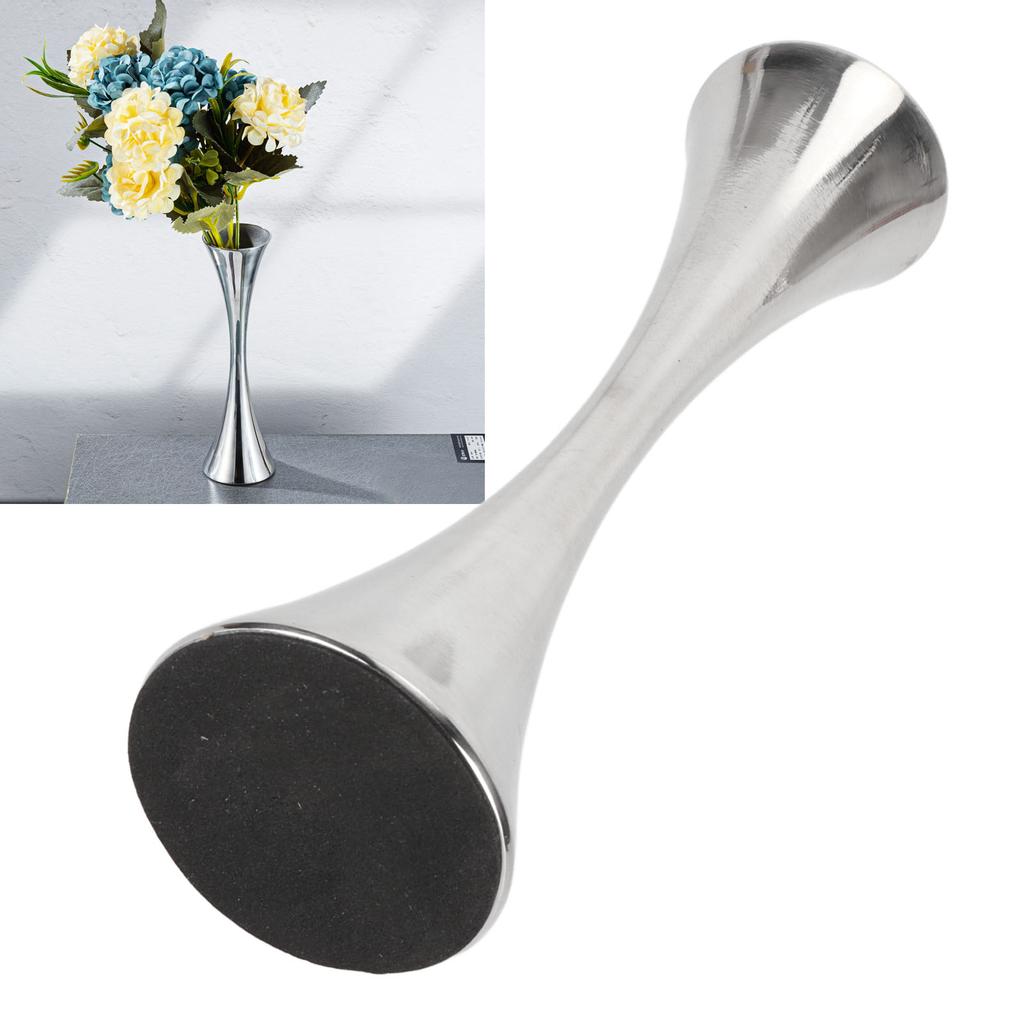 Stainless Steel Vase Innovative Elegant Modern Round Mouth Metal Flower Vase for Living Room Table Metal Flower Vase