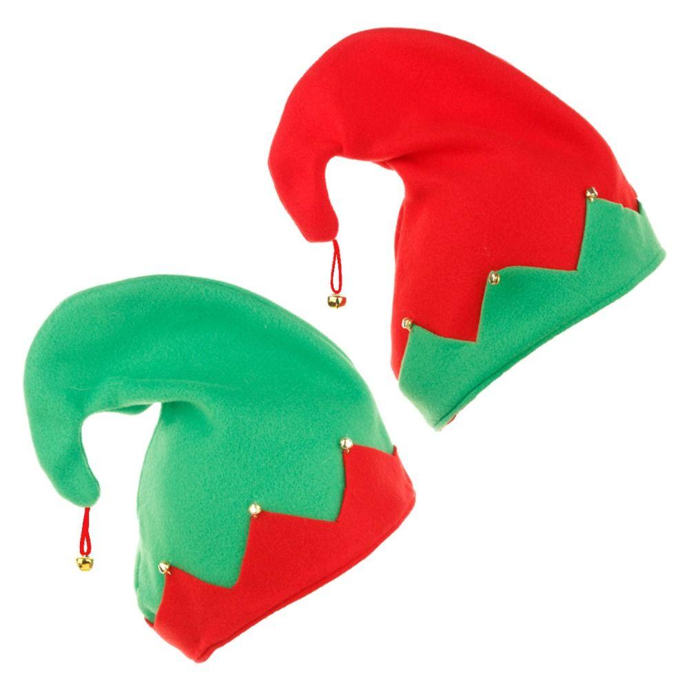 Metal Bell Ornament Elf Hat Pointed Top Design Christmas Headwear  Christmas Party