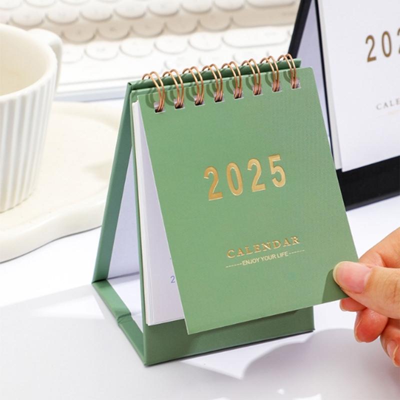 Desk Calendar 2024-2025 Office Desktop Calendar Planner from 07/2024 to 12/2025 Stand Up Desk Calendar 3x2.36x4.72inch