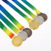 Metall-Auszeichnungsmedaillen mit Halsband Gold Silber Bronze Stil für Sport Akademiker oder jeden Wettbewerb Durchmesser