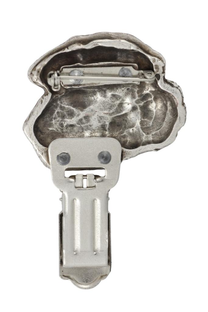 Border Terrier – Brooch with a clip, holder for a start number – Design 02 | Art-Dog