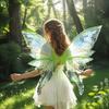 Colorful Ghost Halloween Cosplay Wings Sparkling Organza Elf Wings Costume Dress Up Party
