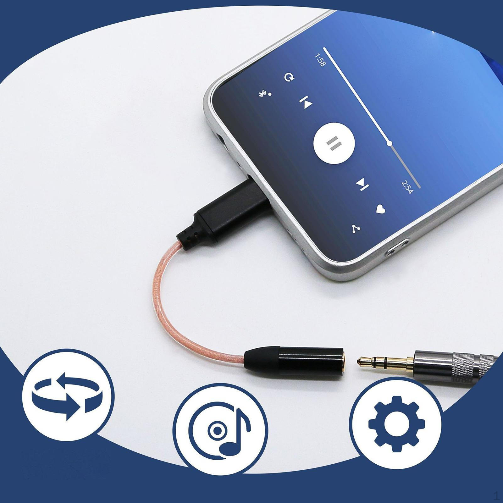 

USB-адаптер типа C до 3,5 мм, гнездо для наушников, медь высокой чистоты, AUX Audio