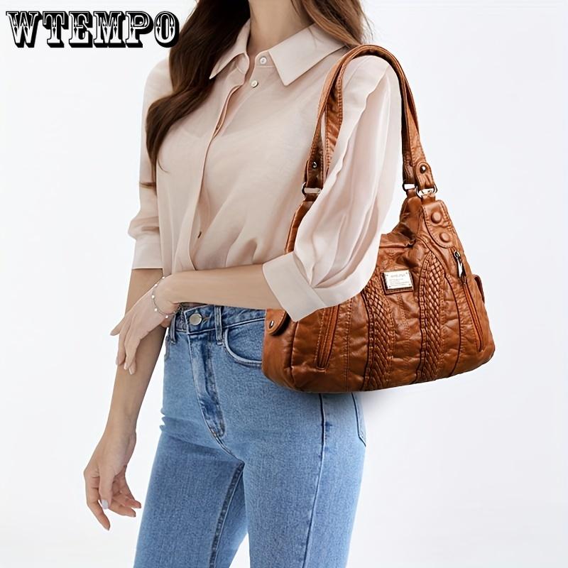 Luxuriöse Handtasche aus PU-Leder für Damen mit mehreren Taschen, lässige Designer-Umhängetasche, Crossbody-Stil, vielseitig für den täglichen Gebrauch