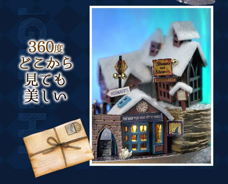 moin moin Dollhouse Miniature DIY Kit Terrarium Dream Stylish Interior Aurora LED Light 2302dh376 Set, Jar, Bottle, Palm-Sized, Beginner-Friendly,