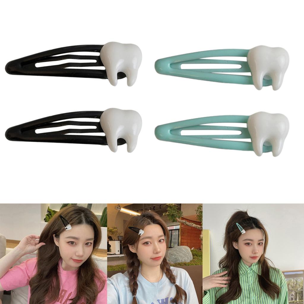 Delicate Hair Clip Tooth Y2K Barrettes Clip Harajuku Hairpin Sweet Girls Hair Harajuku Lady Mini Tooth Shape