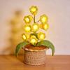 Konvalinková lampa Háčkovaná umělá květina Noční světlo Ručně vyráběná pokojová rostlina Stolní lampa pro ženy Manželku Přítelkyni Narozeniny Vánoce Valentýn