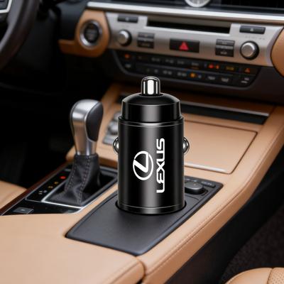 100W QC3.0 PD Car Charger 12-24V Lighter Fast Charging Car USB Type C Charger for Lexus RX330 Fsport IS200 Interior Sticker