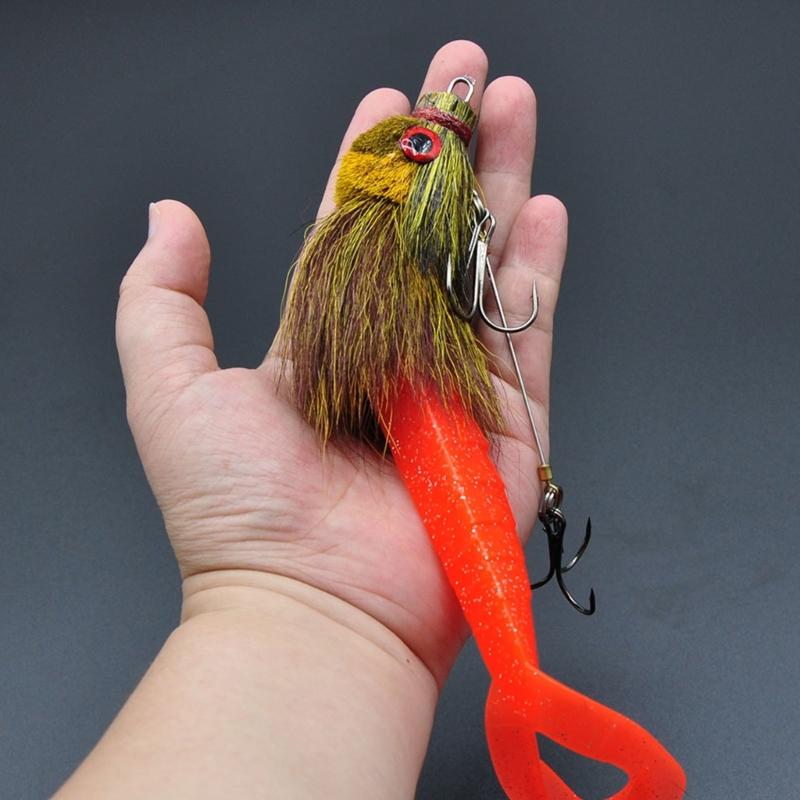 Realistic Artificial Baits with Soft Plush Texture Enhances Casting Performances for Beginner Fishermen Fishing Hair Lure