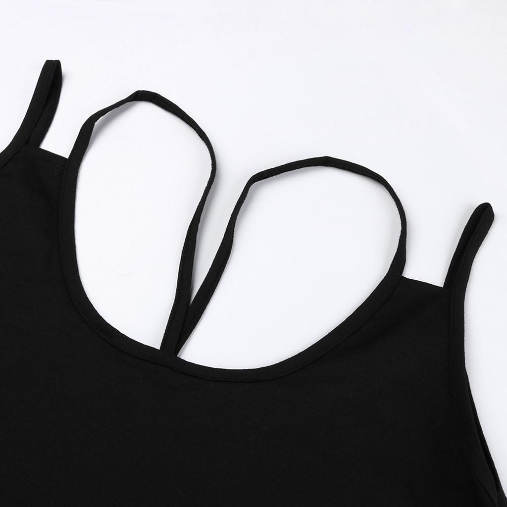 Women Casual V Neck Sleeveless Backless Blouse Tank Tops Clothes