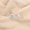 Tanzanite Gemstone 925 Sterling Silver Jewelry Zircon Earrings Women Studst0.41" CZE-8-9