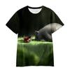 3D Hayao Miyazaki Cartoon Totoro Pattern Printed Casual Short Sleeved Children's Boy T-shirts - Soft Medium Stretch Fabric Summer Relaxed Fit Clothing