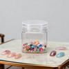 WTEMPO Clear Plastic Empty Decorative Jars with Lids Transparent Daily Items Wide-Mouth Refillable Storage Containers Festive Party Decor Storage Jars