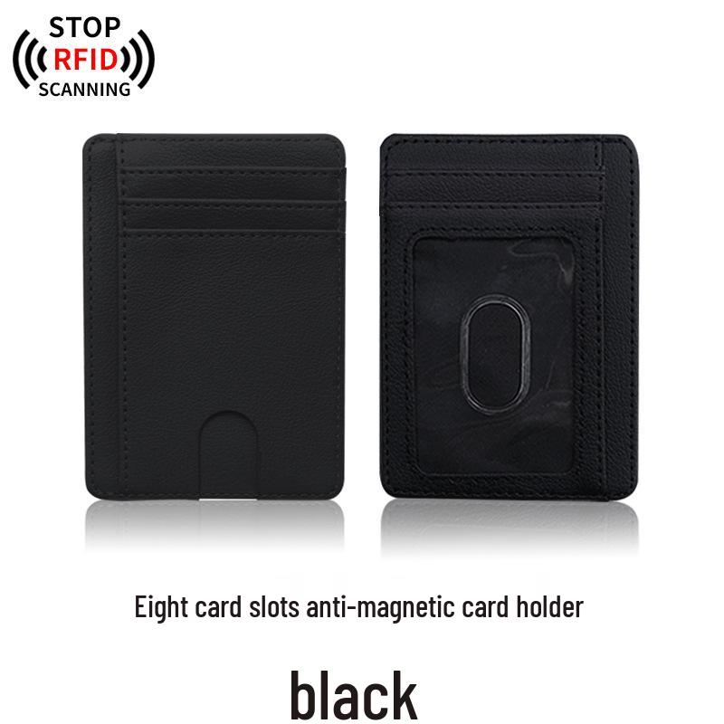 Exquisite Anti-Theft RFID Leather PU Card Holder: Universal, Spacious, & Stylish for Women