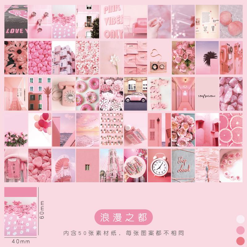 

50pcs/pack Vintage Stickers Landscape Book Scrapbooking Decorative Supplies Diary Album Stationery Aesth Painting Stickers