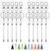 Pack of 10 Colorful Beaded Keychain Blanks Multicolored Beaded Keychain Rod Blanks for Designing Keychain Charm