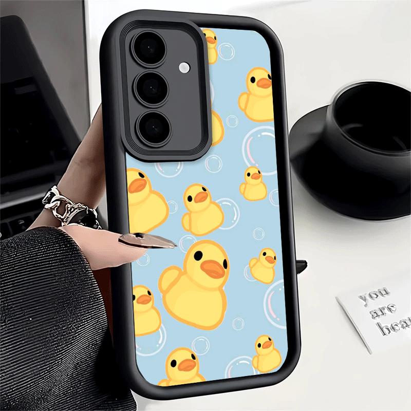 Phone Case for Samsung Galaxy S26 S25 Ultra S24 FE Funny Cute Cartoon Duck Shell S23 Plus S22 + S21 S20 5G Soft Silicone Funda