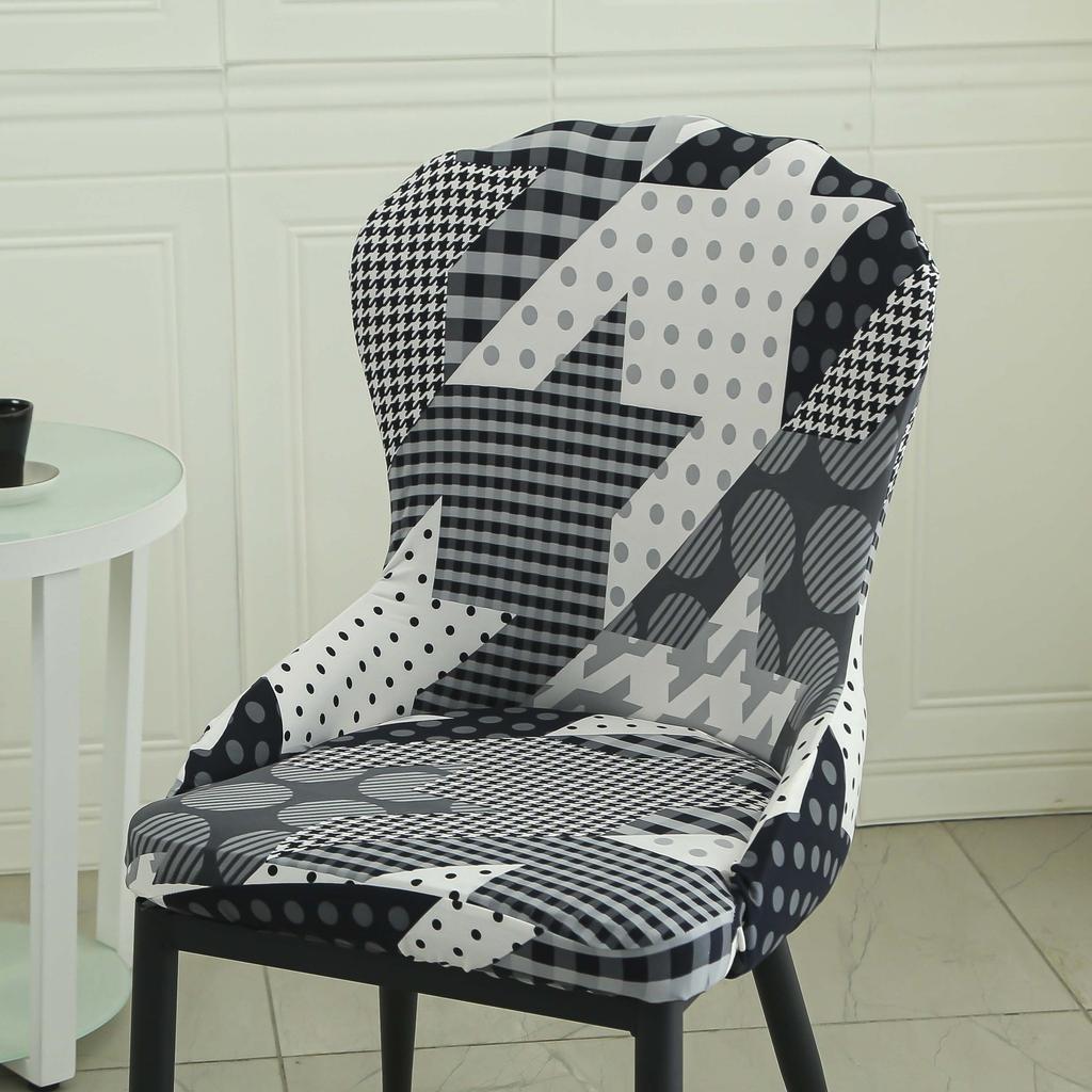 Household Chair Cover Use Modern Simple Lightweight Luxury Backrest Chair Cover Nordic Casual Cream Style Hotel Restaurant Solid Wood Chair Cover