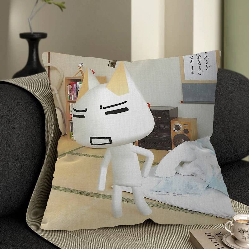 Babaite Inoue Toro CUTE Cat Personalized Picture Text Home Decorative Pillows Household Gifts 45x45cm