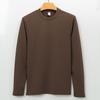 T-shirt Underwear for Men with Long Sleeves Solid Color Outer Wear Plush T-shirt for Men