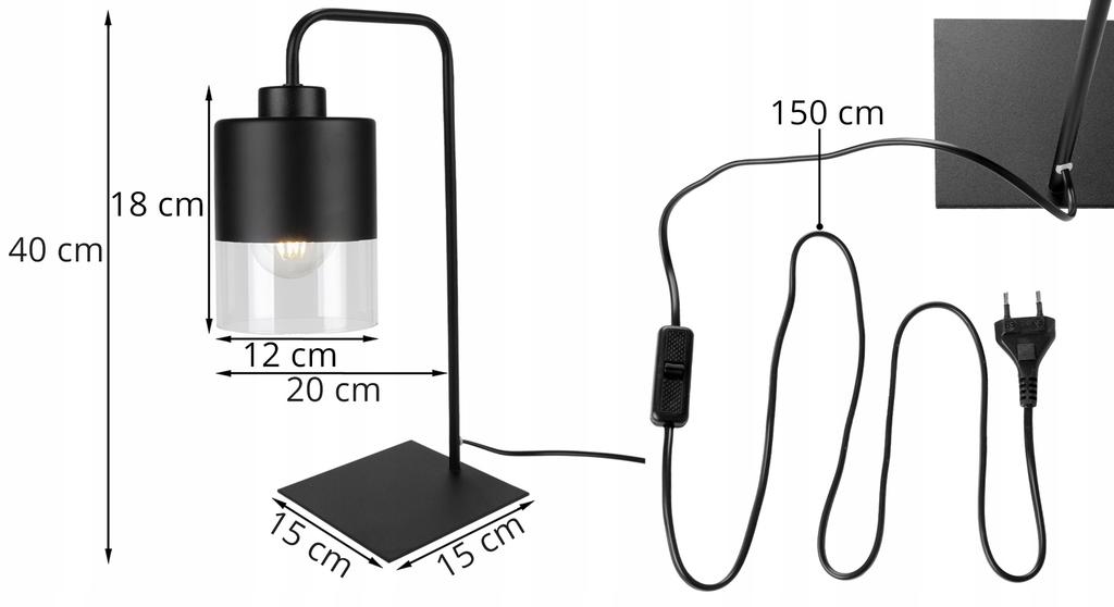 LED GLASS NIGHT STANDING DESK LAMP