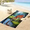 Sanfter Hirsch Wald Gelassenheit Druck Strandtuch, schnelltrocknend, geeignet für Reisen, Outdoor-Sport, Joggen, den Strand und Schwimmen, Geschenk