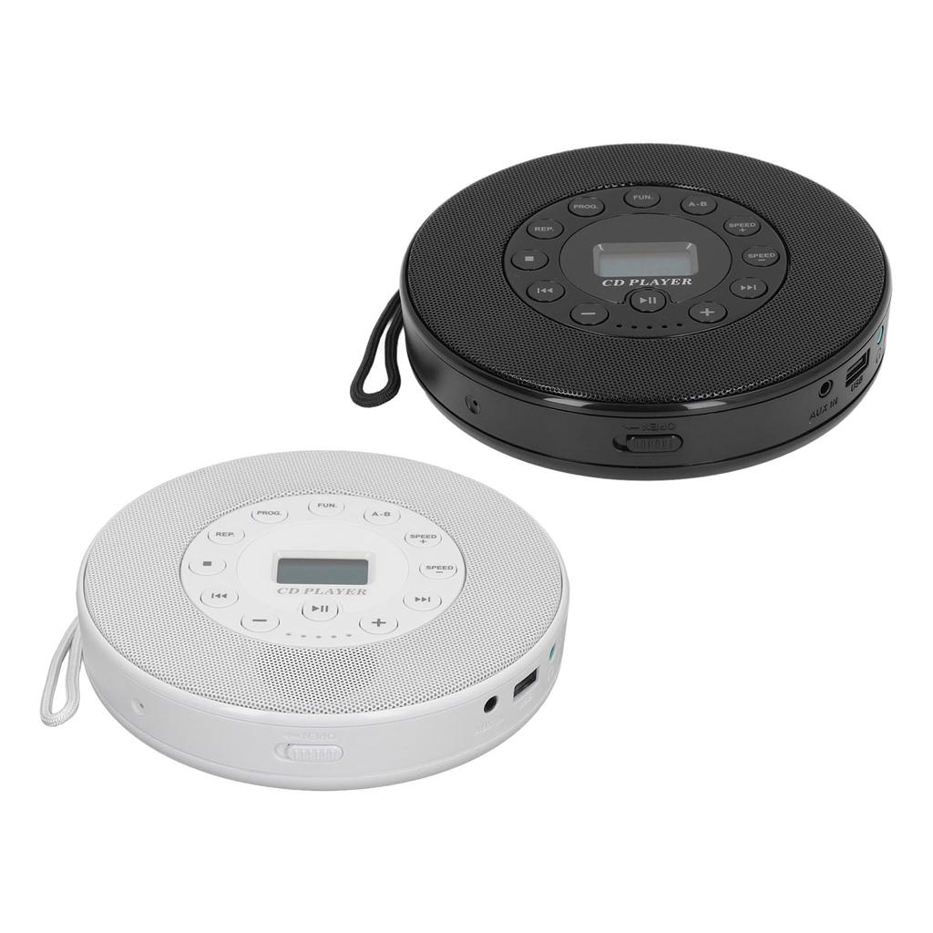 Portable CD Player with Speakers Anti Skip 1500mAh Rechargeable CD Player for CD CD RW MP3