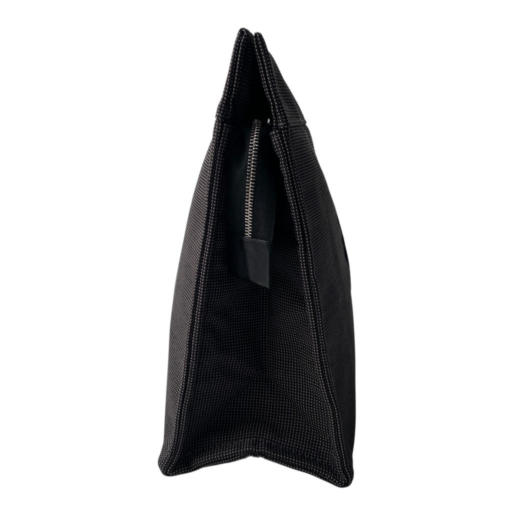 Używana torba kopertówka HERMES płótno szaro-czarne męska