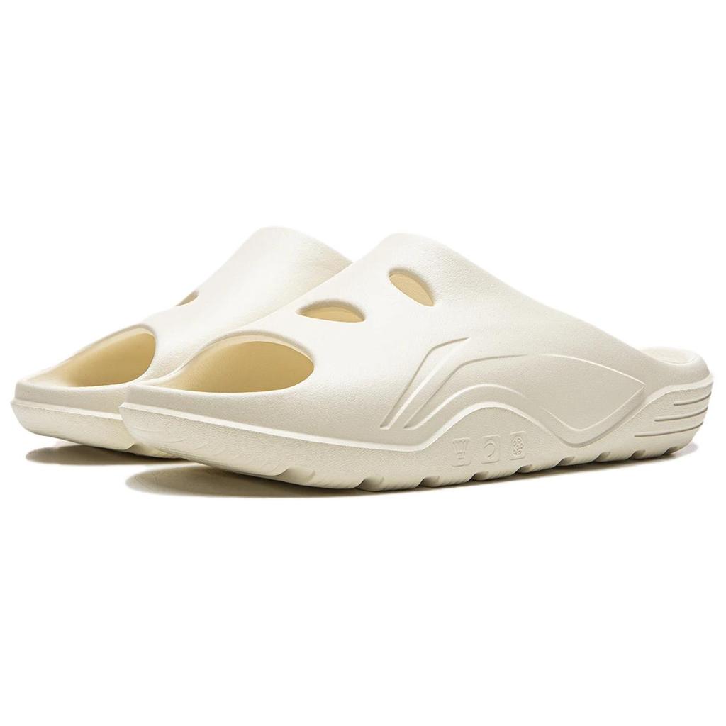 Li Ning Badminton Collection Slide Slippers Unisex Ecru AYCV001-1