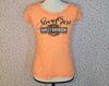 Harley Davidson Sturgis South Dakota, Camiseta Burn Out, Tamanho Feminino Médio, Laranja, Estampa nas Costas, Camiseta Justa