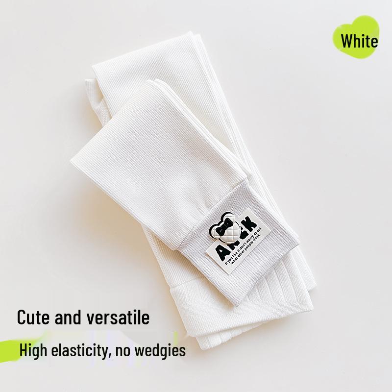 

Хлопковые леггинсы с высокой посадкой для девочек - Модные эластичные вязаные брюки для весны и осени 2XL (Height 140-155cm)