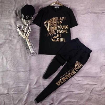 635# Conjunto de Verão Feminino Plus Size de Duas Peças - Elegante e Emagrecedor para 200 lbs